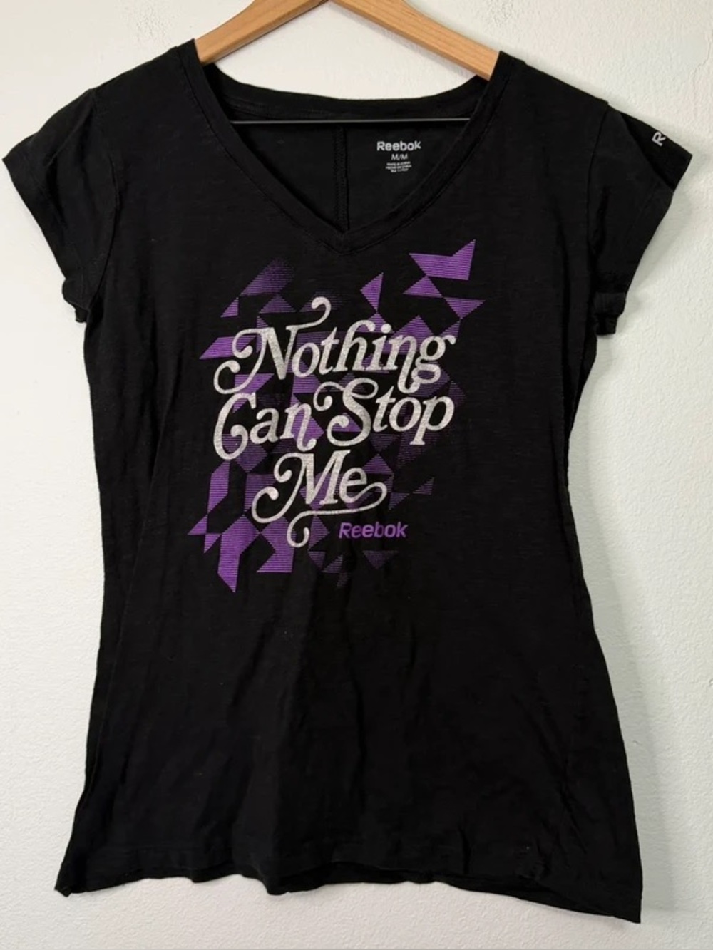 Reebok Black Short Sleeve Scoop Neck Women's Tee